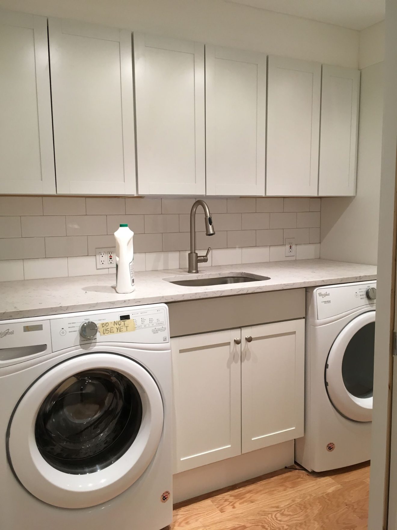 Laundry Room Cabinetry & Subway Tile